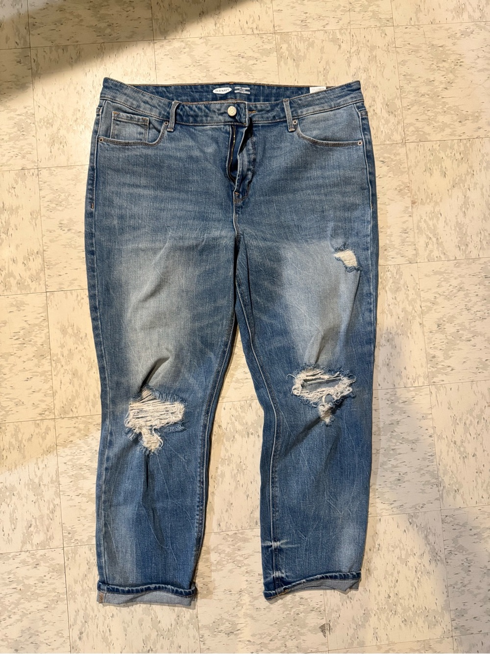 Old Navy Jeans in Washed Blue with Distressing